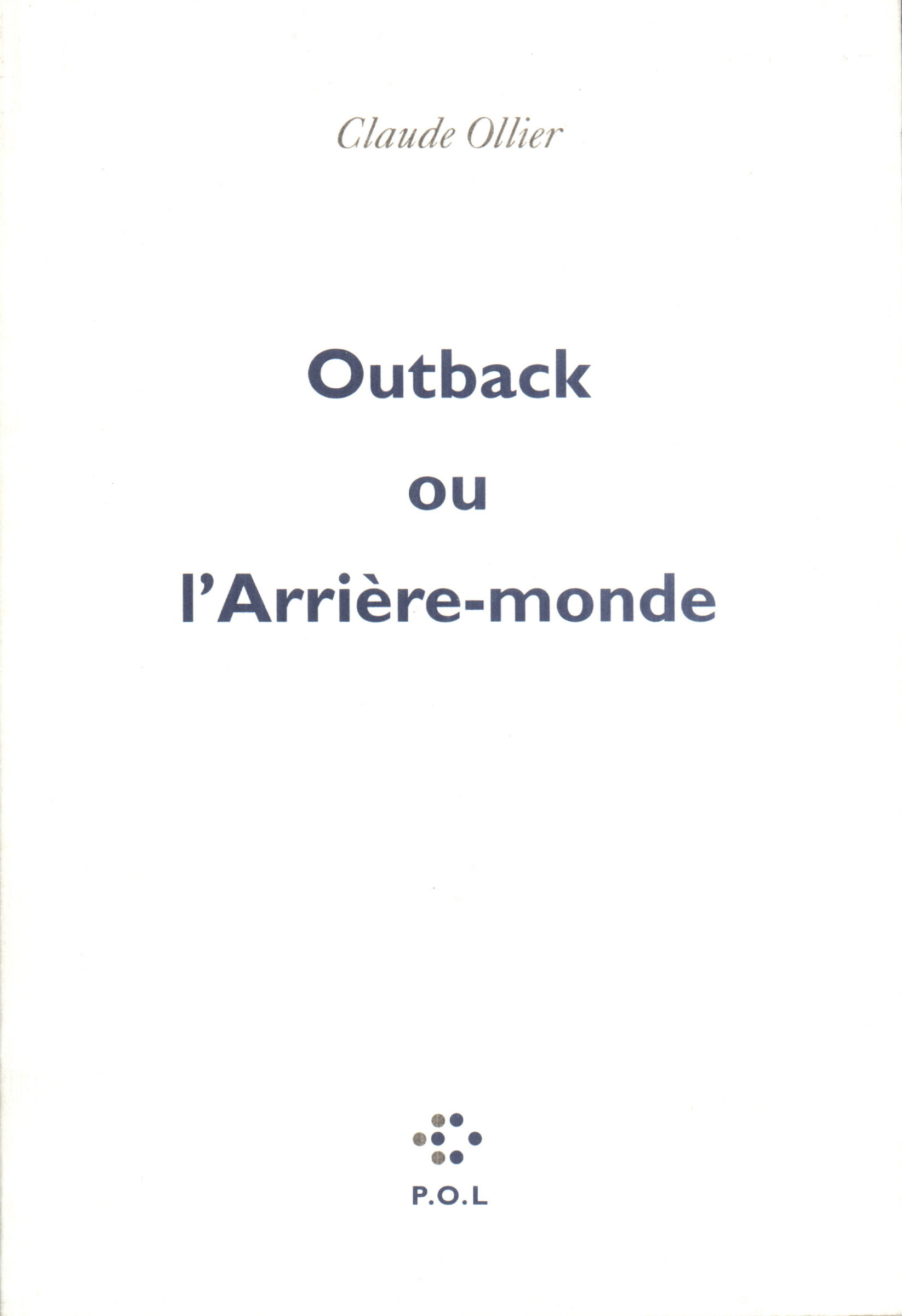 Outback ou l'Arrière-monde (9782867444593-front-cover)