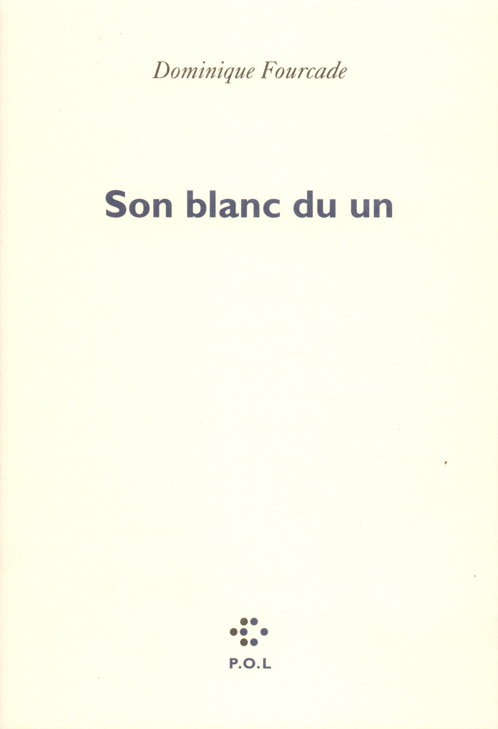 Son blanc du un (9782867440557-front-cover)