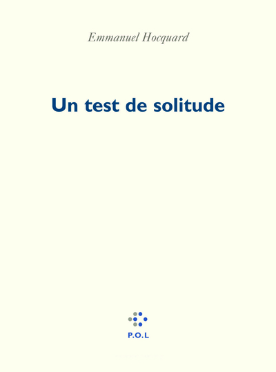 Un test de solitude (9782867446443-front-cover)
