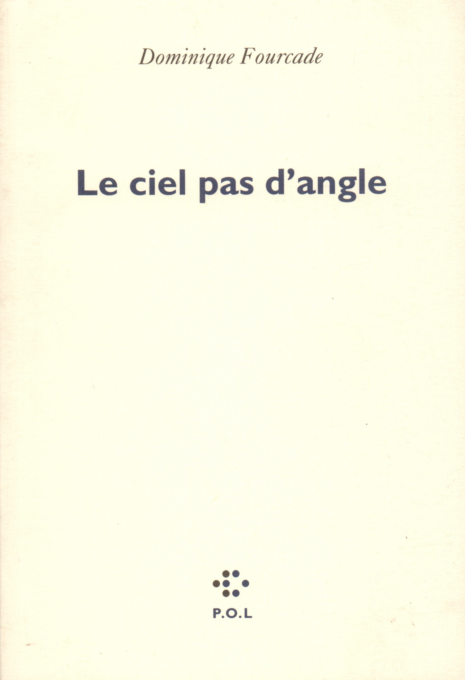 Le Ciel pas d'angle (9782867440083-front-cover)