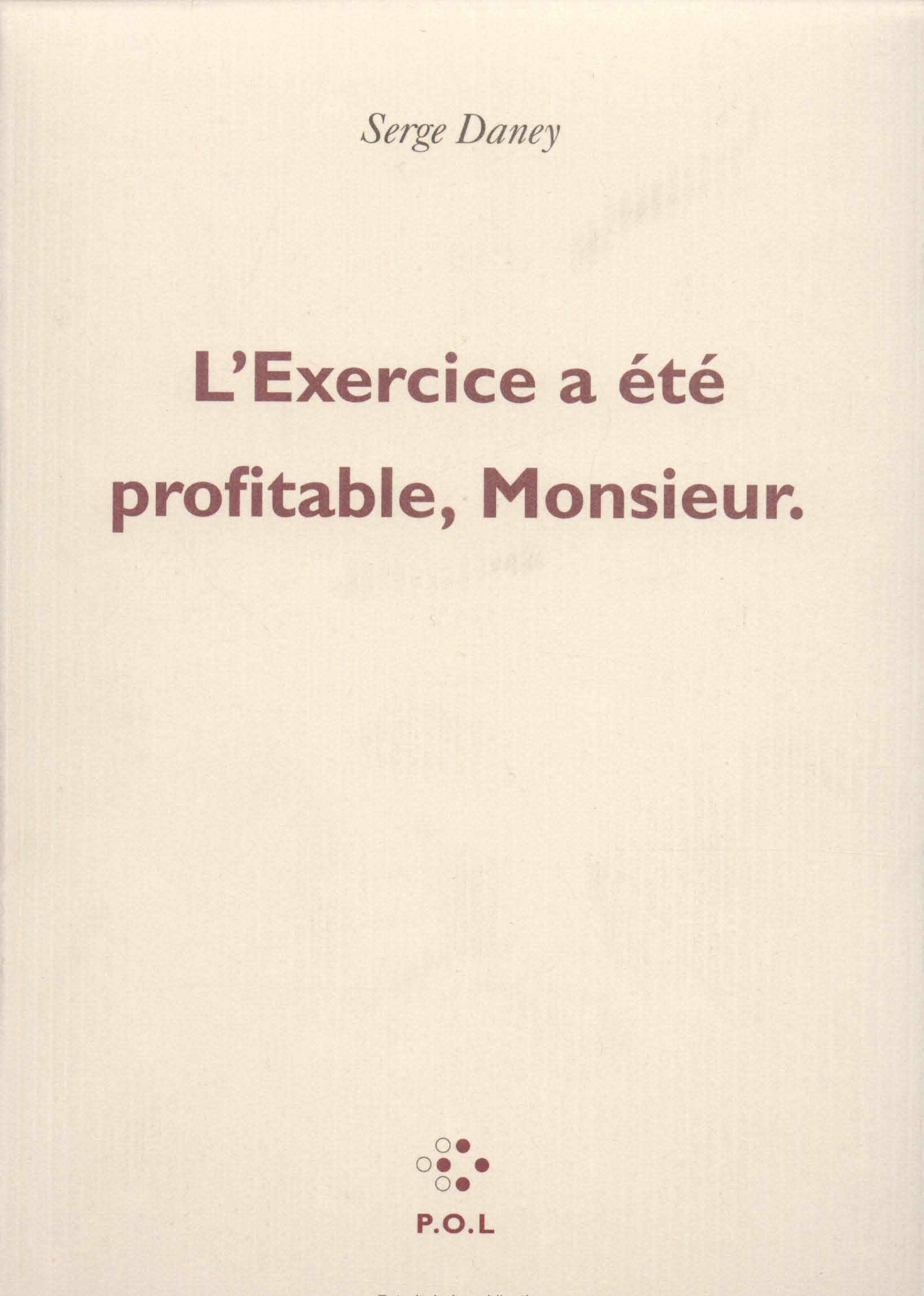 L'exercice a été profitable, Monsieur (9782867443534-front-cover)