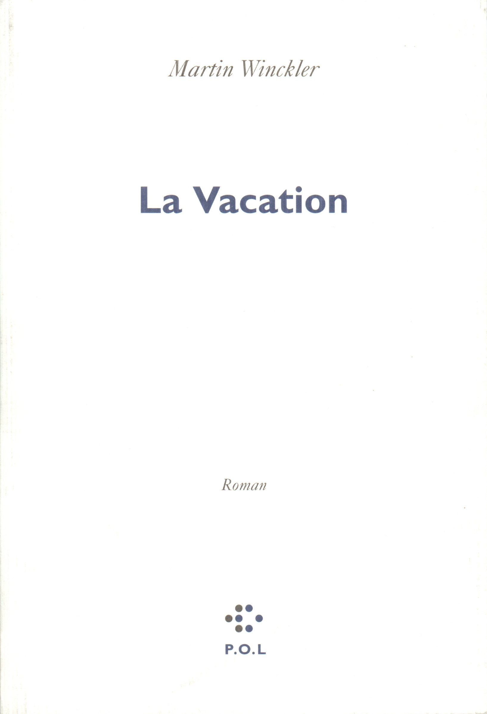 La Vacation (9782867441493-front-cover)