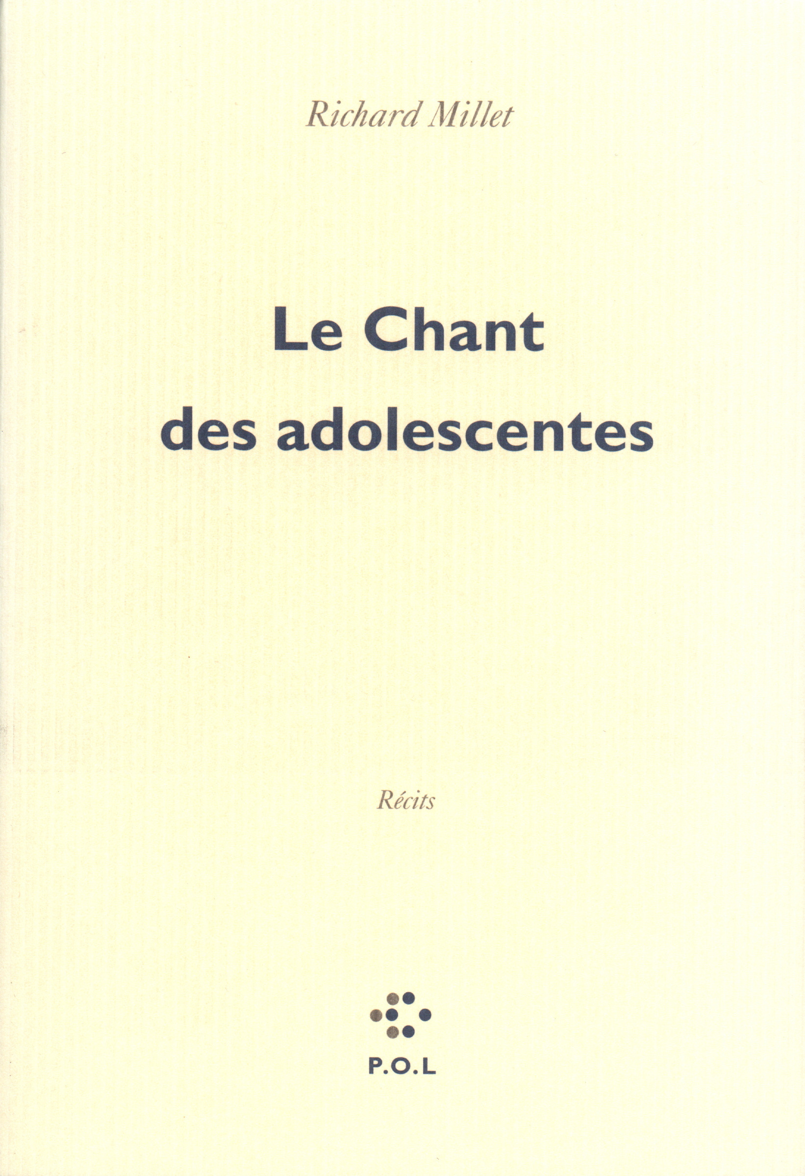 Le Chant des adolescentes (9782867443442-front-cover)