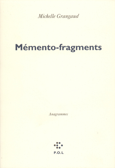 Memento-fragments, Anagrammes (9782867440908-front-cover)