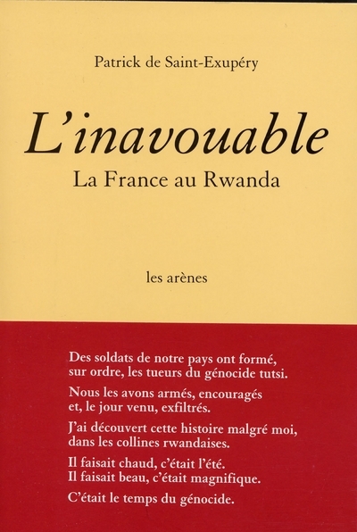 L'Inavouable - La France au Rwanda (9782912485700-front-cover)