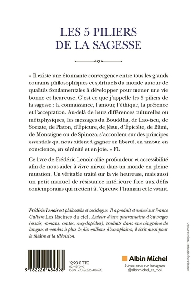 Les Cinq piliers de la sagesse (9782226484598-back-cover)