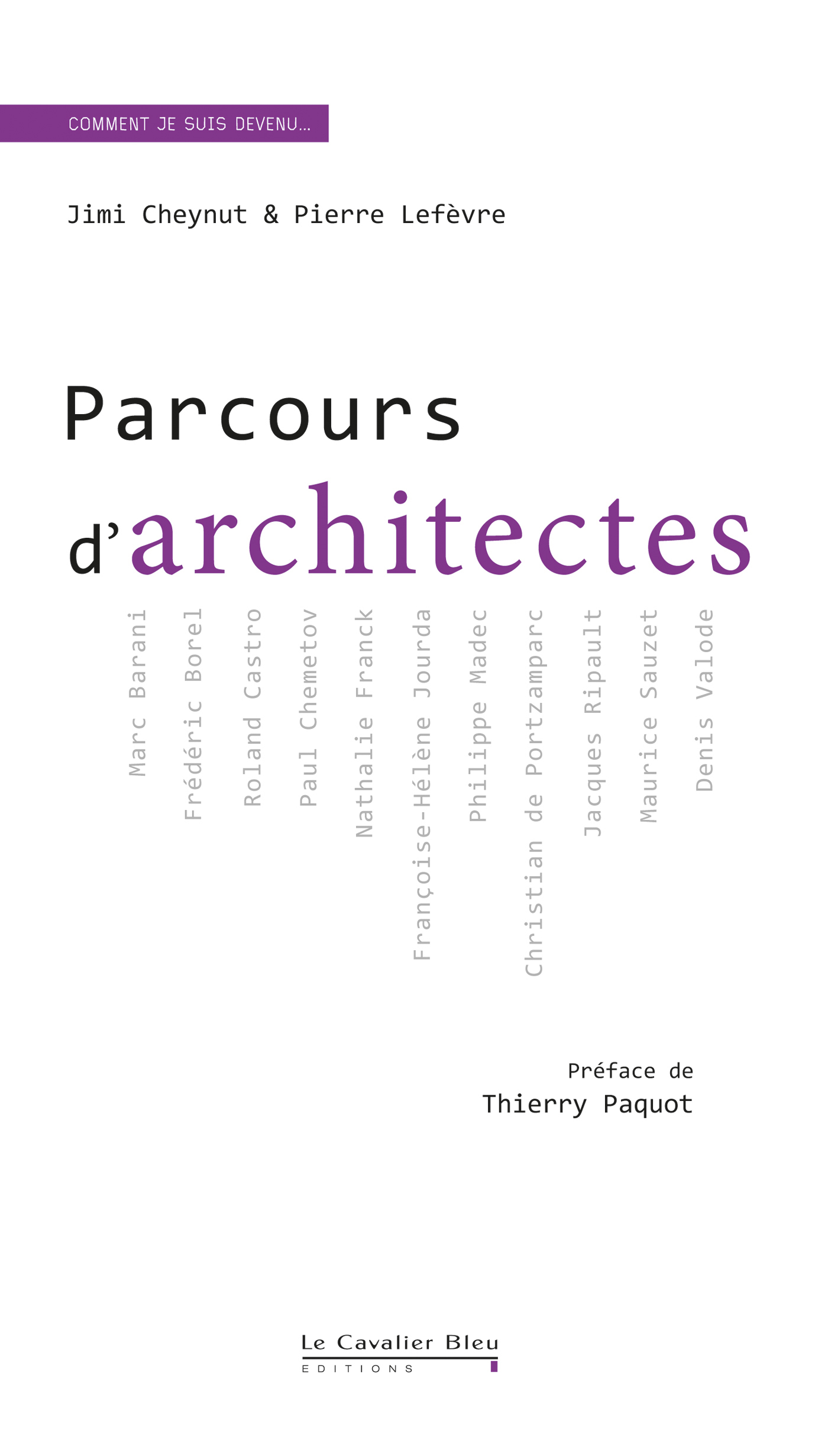 Parcours d'Architectes (9782846704304-front-cover)