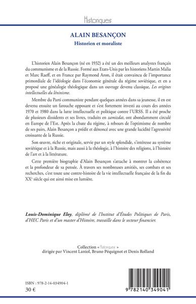 Alain Besançon, Historien et moraliste (9782140349041-back-cover)