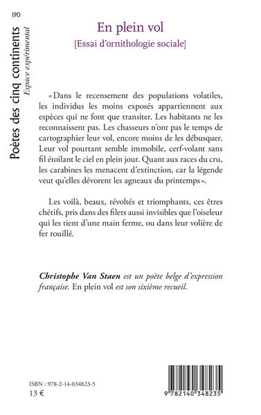 En plein vol, Essai d'ornithologie sociale (9782140348235-back-cover)