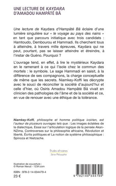 Une lecture de Kaydara d'Amadou Hampâté Bâ (9782140344794-back-cover)