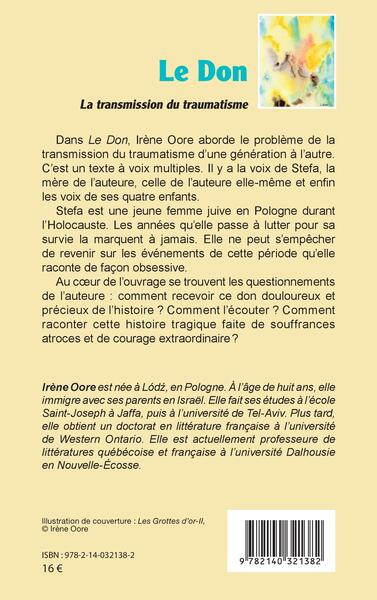 Le Don,  La transmission du traumatisme (9782140321382-back-cover)