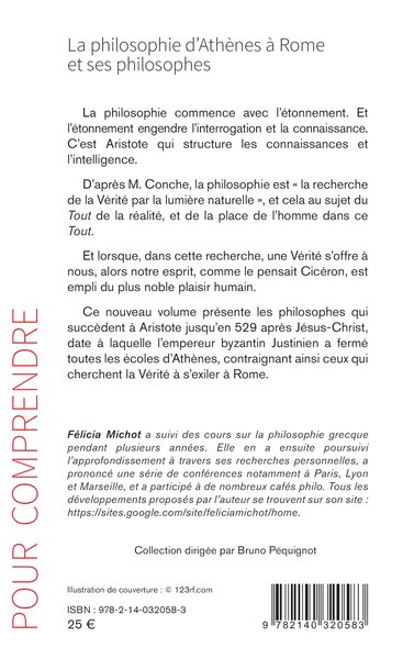 La philosophie d'Athènes à Rome et ses philosophes (9782140320583-back-cover)