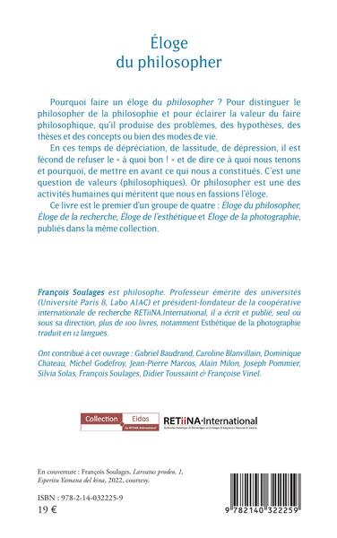 Eloge du philosopher (9782140322259-back-cover)