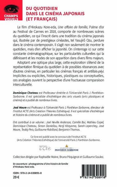 Du quotidien dans le cinéma japonais (et français) (9782140308918-back-cover)