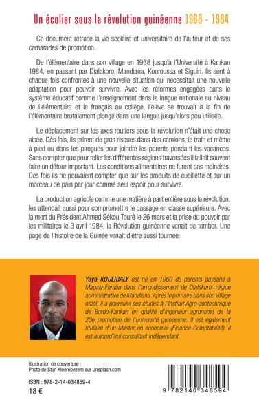 Un écolier sous la révolution Guinéenne 1968 - 1984, Autobiographie (9782140348594-back-cover)