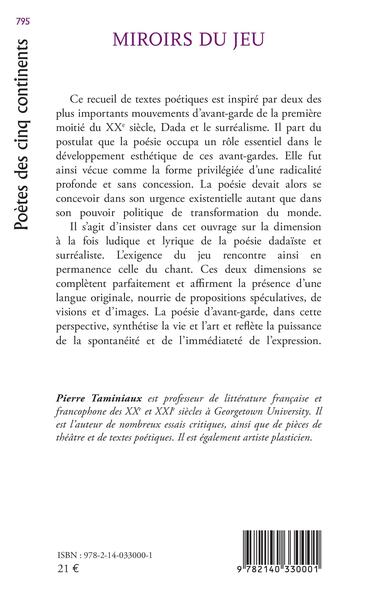 Miroirs du jeu (9782140330001-back-cover)