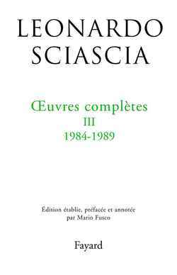 Oeuvres complètes, tome 3, 1984-1989 (9782213606439-front-cover)