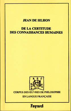 De la certitude des connaissances humaines, 1661 (9782213611778-front-cover)