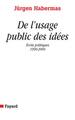 De l'usage public des idées, Ecrits politiques 1990-2000 (9782213622026-front-cover)