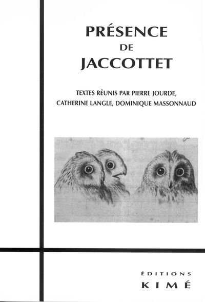 Presence de Jaccottet (9782841744206-front-cover)