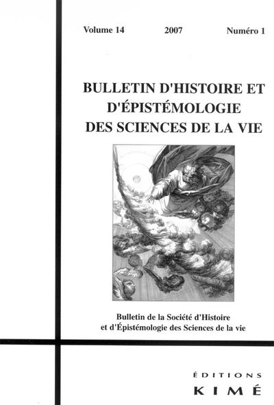 Bulletin d'Histoire et d'Epistemologie des Sciences De, Des Sciences de la Vie (9782841744244-front-cover)