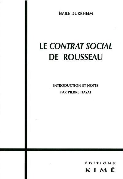 Le Contrat Social de Rousseau (9782841744633-front-cover)