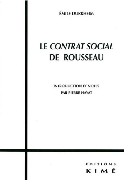 Le Contrat Social de Rousseau (9782841744633-front-cover)