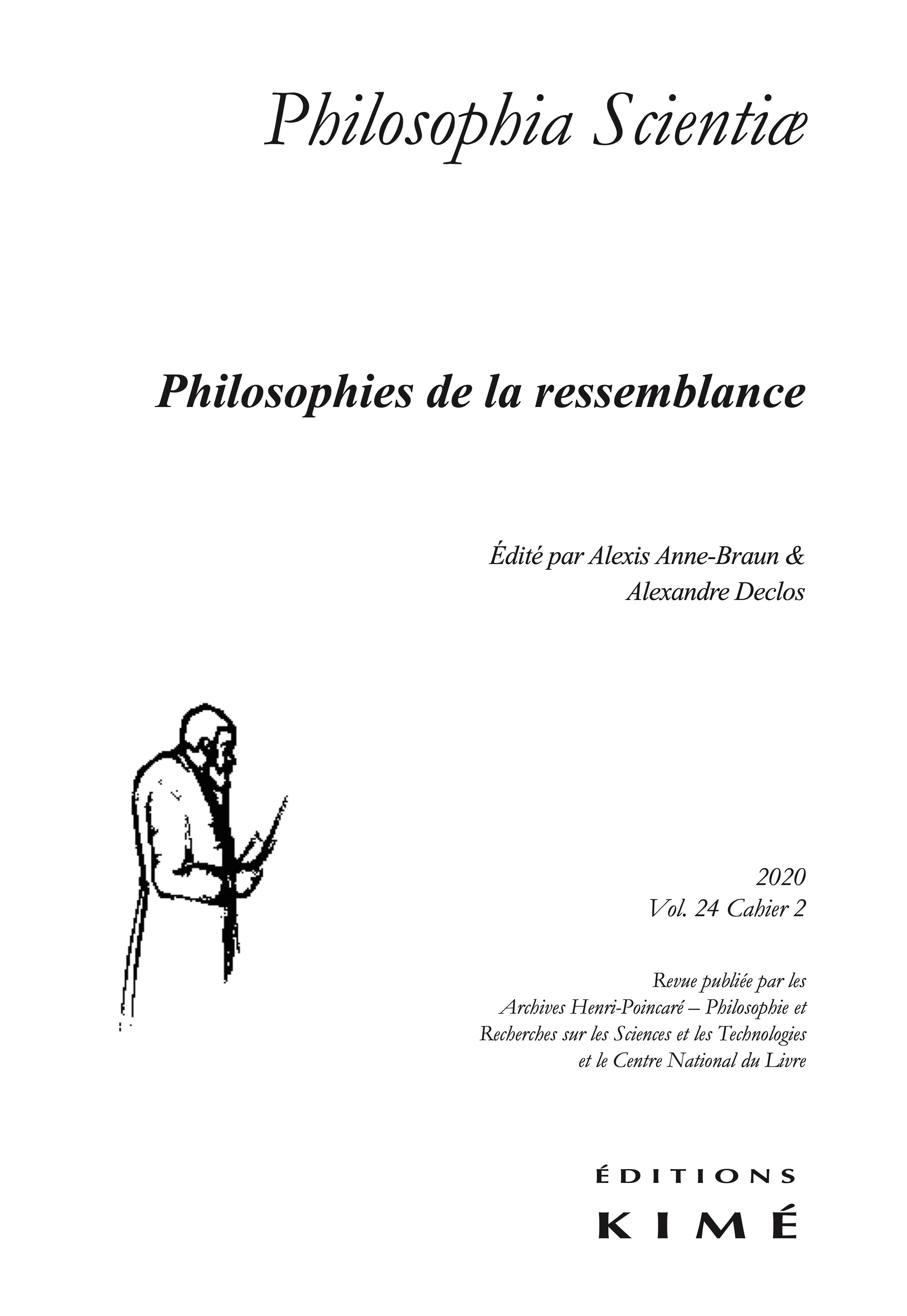Philosophia scientiae vol. 24/2, Philosophies de la ressemblance (9782841749768-front-cover)