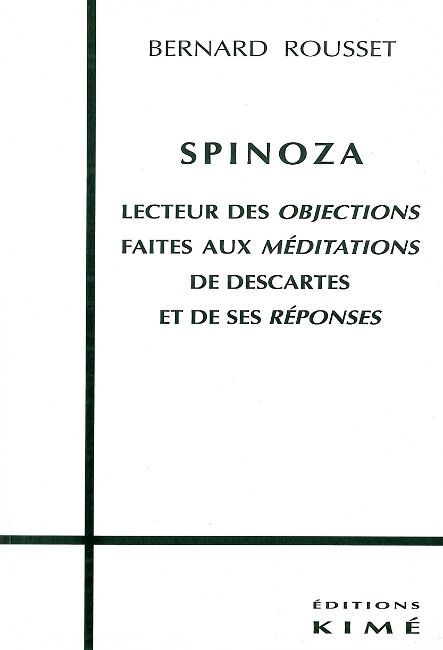 Spinoza Lecteur des Objections (9782841740505-front-cover)