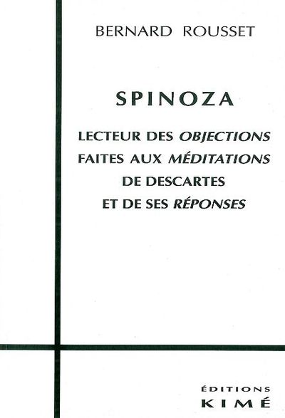Spinoza Lecteur des Objections (9782841740505-front-cover)