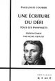 Une Ecriture du Défi, Tous les Pamphlets (9782841744251-front-cover)
