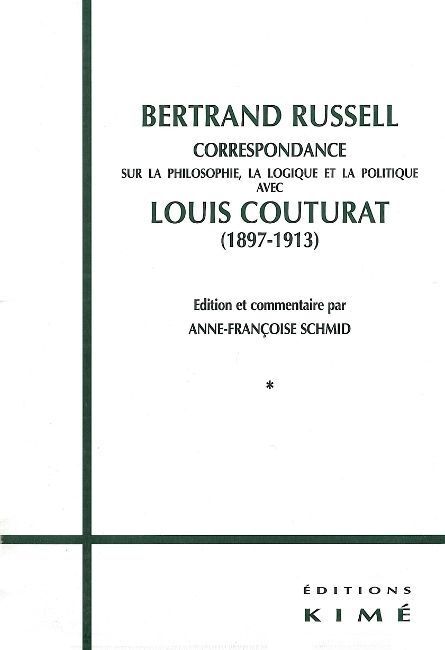 Correspondance Russell / Couturat(2Vols) (9782841742585-front-cover)