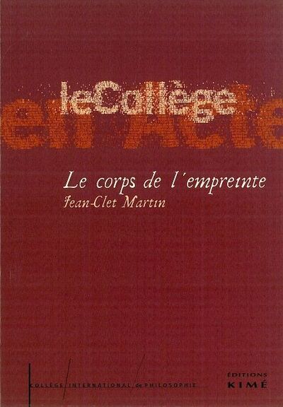 Le Corps de l'Empreinte (9782841743247-front-cover)