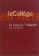 Le Corps de l'Empreinte (9782841743247-front-cover)