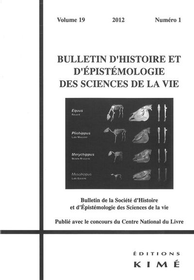 Bulletin d'Histoire et d'Epistemologie...19 / 1 (9782841745913-front-cover)