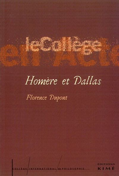 Homere et Dallas, Introduction a une Critique Anthropolog. (9782841743605-front-cover)