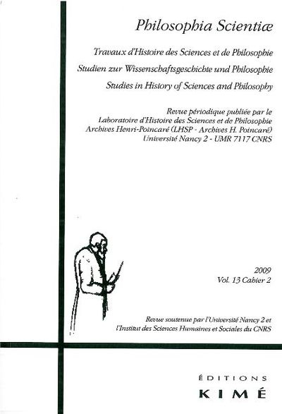 Philosophia Scientiae T. 13 / 2 2009 (9782841745043-front-cover)