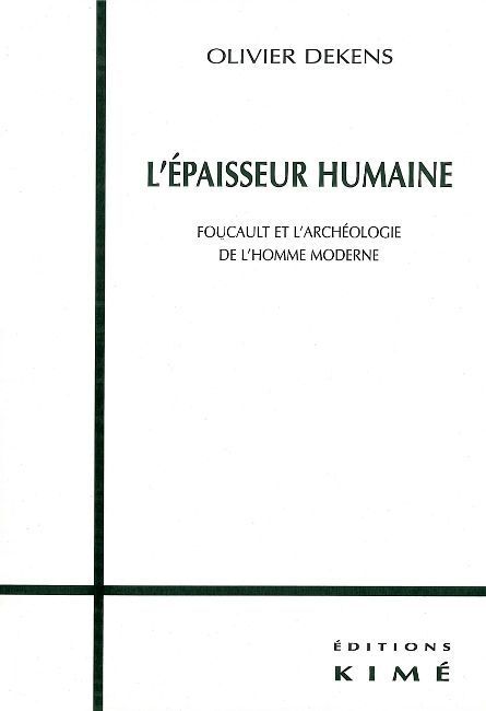 L' Epaisseur Humaine (9782841742134-front-cover)