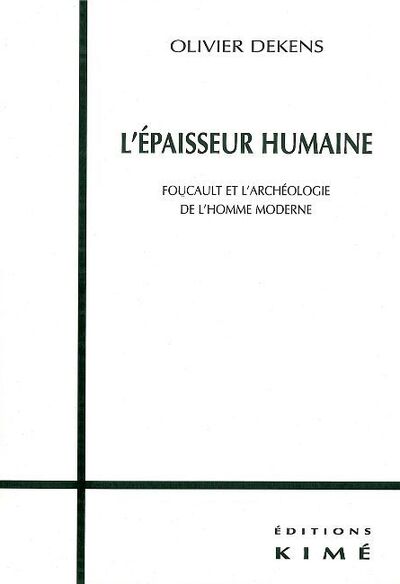 L' Epaisseur Humaine (9782841742134-front-cover)
