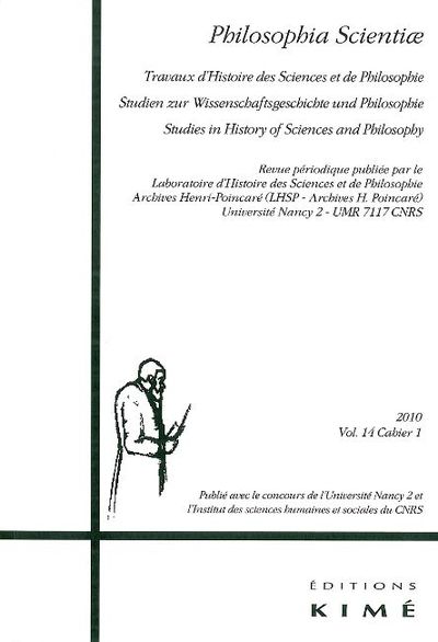 Philosophia Scientiae T. 14 / 1 2010 (9782841745210-front-cover)