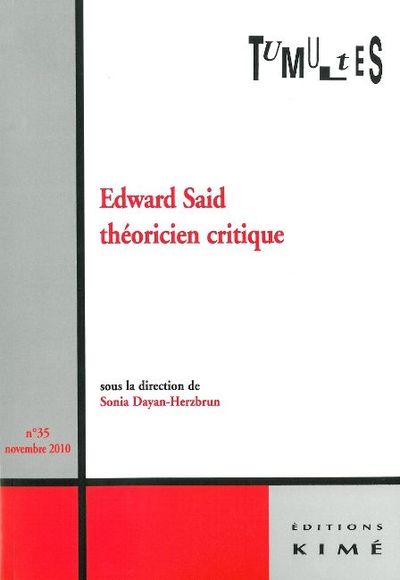 Tumultes N°35 Edward Said Theoricien Critique (9782841745357-front-cover)