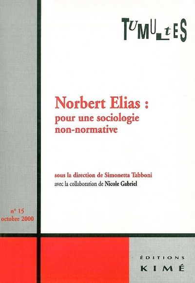 Tumultes N°15 Norbert Elias (9782841742219-front-cover)