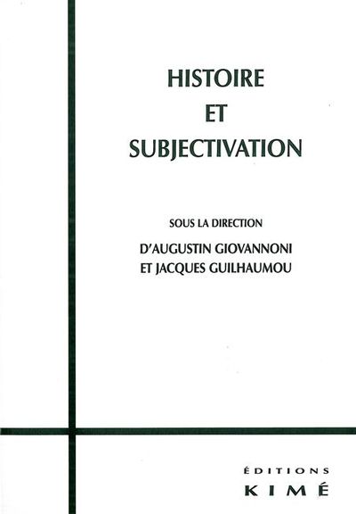 Histoire et Subjectivation (9782841744510-front-cover)