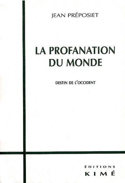 La Profanation du Monde (9782841742004-front-cover)