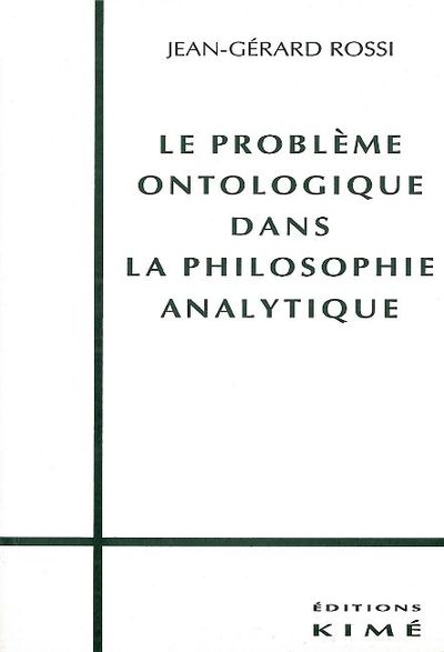 Probleme Ontologique dans Philo.Ana. (9782841740154-front-cover)