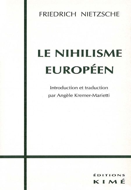 Le Nihilisme Européen (9782841740857-front-cover)