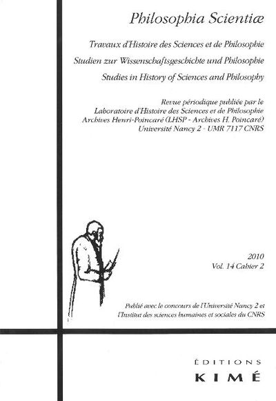 Philosophia Scientiae T. 14 / 2 2010, Louis Rougier Historien des Sciences (9782841745364-front-cover)