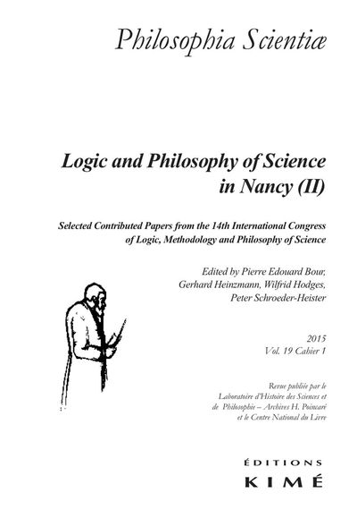 Philosophia Scientiae T. 19 / 1 2015, Methodologie et Philosophie de la Scienc (9782841747078-front-cover)