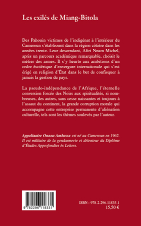 Les exilés de Miang-Bitola, Roman (9782296118331-back-cover)