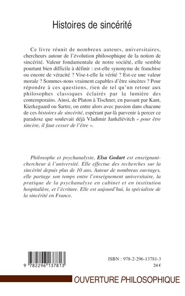 Histoires de sincérité (9782296137813-back-cover)